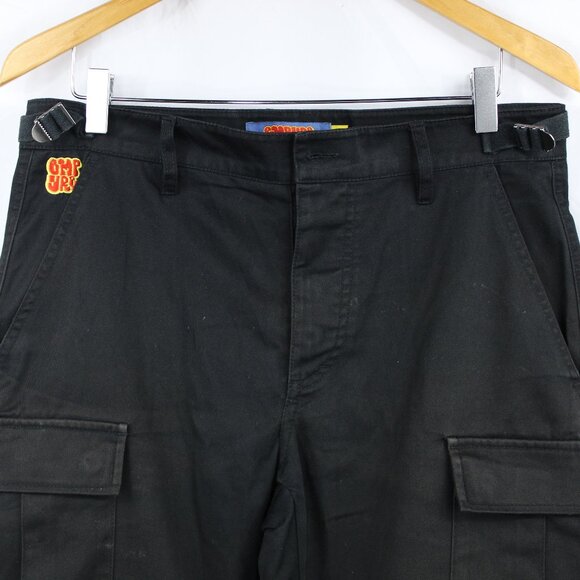 Empyre Men's SZ 28 Double Knee Cargo Pants Wide Baggy Leg Grunge SK8R Black Y2K - Picture 3 of 9